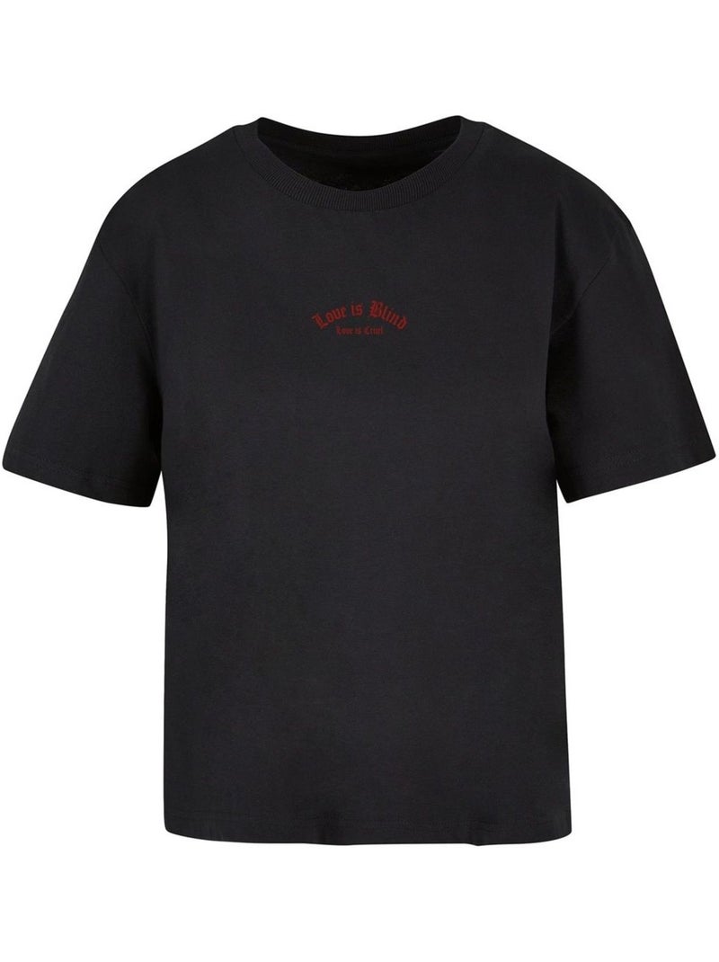 T-shirt love is blind - miss tee Noir - Kiabi