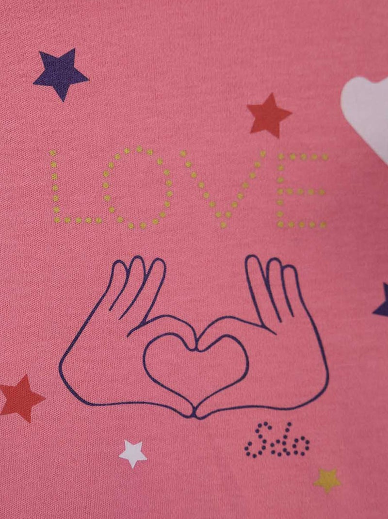 T SHIRT LOVE LOOK SPORTSWEAR Rose - Kiabi