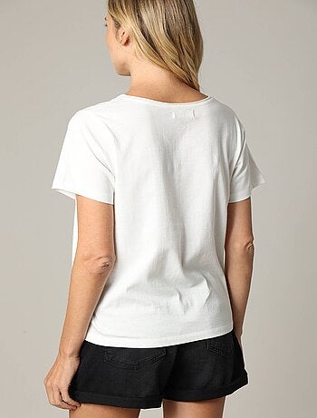 T-shirt LOVERS style rock en jersey de coton avec imprimé 'Deeluxe'