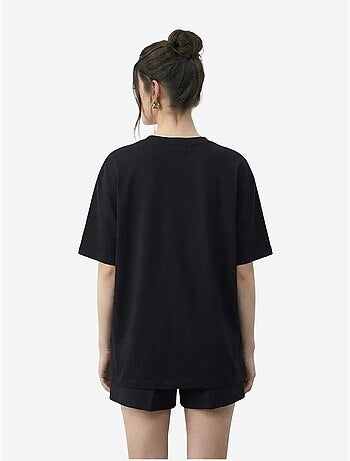 T-shirt lucci à col rond et imprimé géométrique à sequins