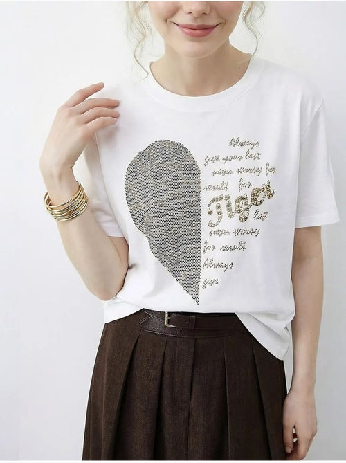 T-shirt lucci à col rond et imprimé texte à sequins - Kiabi T-shirt lucci à col rond et imprimé texte à sequins - Kiabi