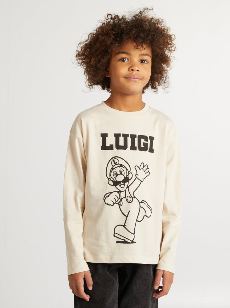 T-shirt 'Luigi' 'Mario' 'Super Nintendo' Gris - Kiabi