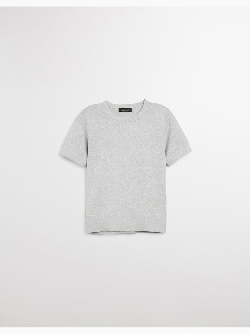 T-shirt Lurex, MO Fashion Gris - Kiabi