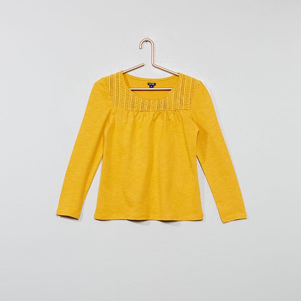 tee shirt jaune fille