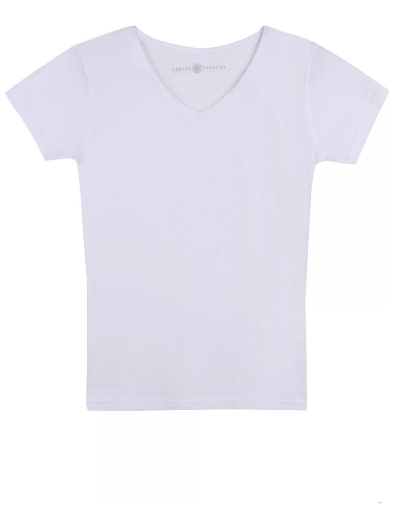 T-Shirt MADDY Blanc T-shirt col v Blanc - Kiabi