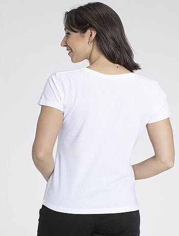 T-shirt MADDY Blanc T-shirts col v