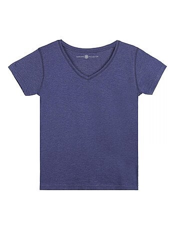 T-Shirt MADDY Kaki T-shirt col v
