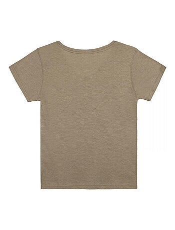 T-Shirt MADDY Kaki T-shirt col v
