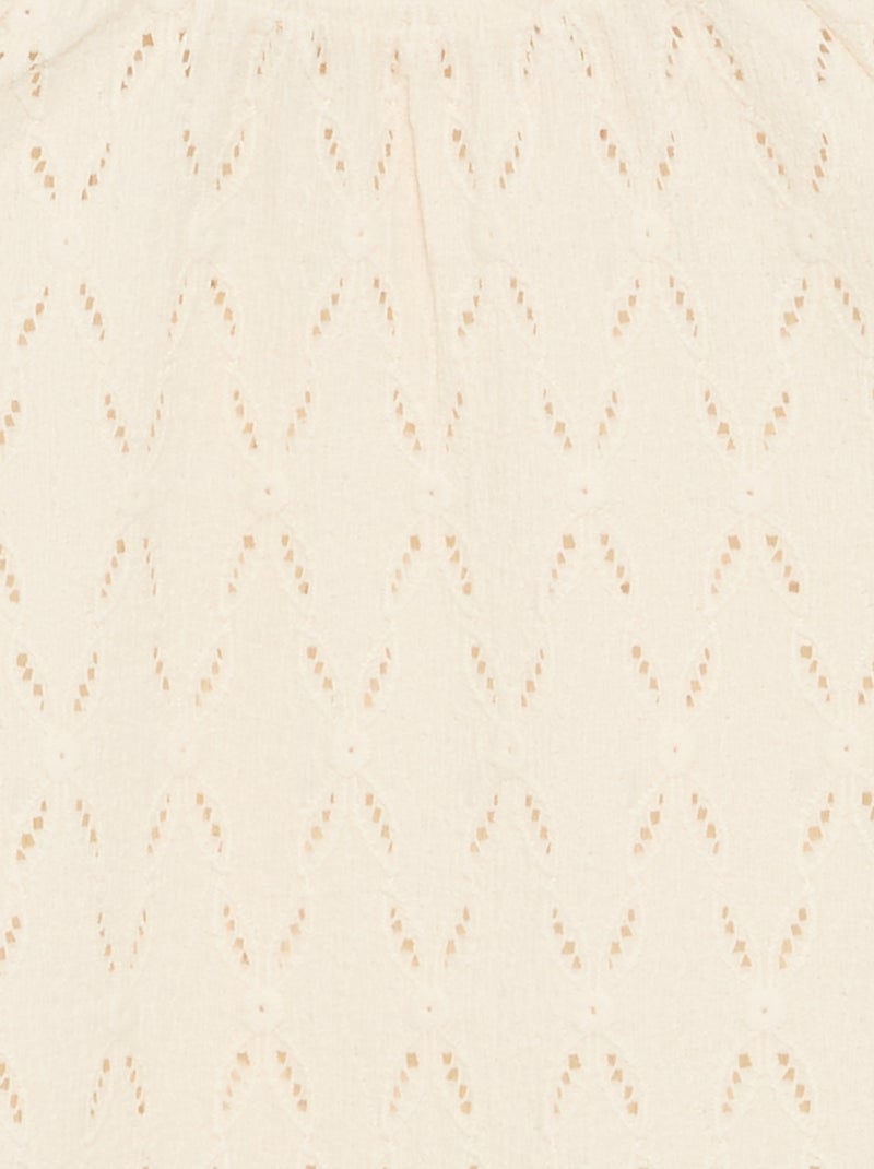 T-shirt maille ajourée - collection facile à enfiler Blanc - Kiabi