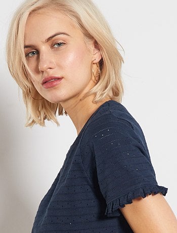 T-shirt maille ajourée - Kiabi