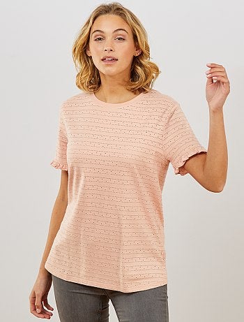 T-shirt maille ajourée - Kiabi