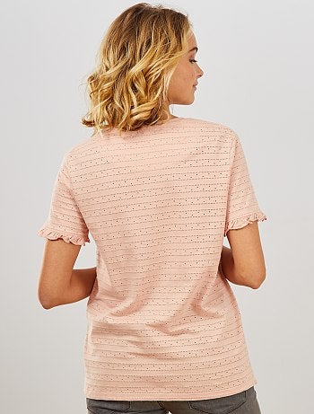 T-shirt maille ajourée - Kiabi