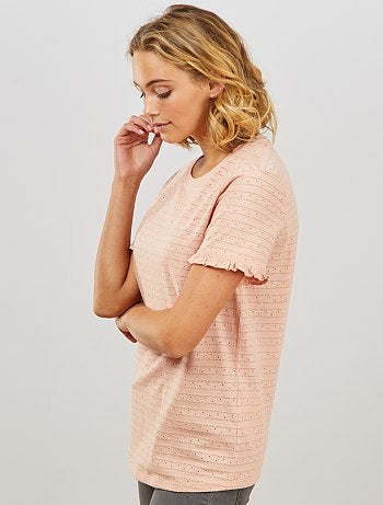 T-shirt maille ajourée - Kiabi