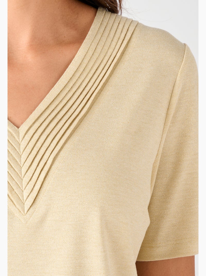 T-shirt maille brillante - Damart Blanc - Kiabi