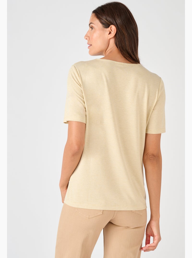 T-shirt maille brillante - Damart Blanc - Kiabi