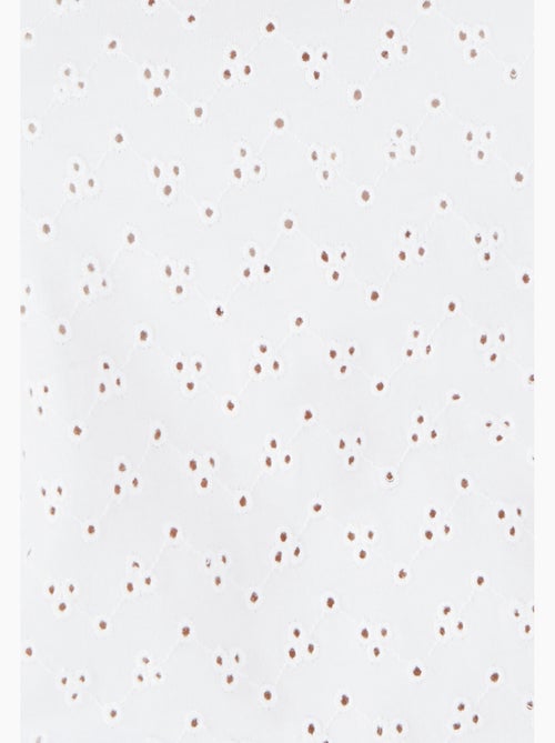 T-shirt maille brodée pur coton - Damart - Kiabi