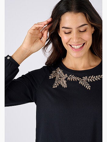 T-shirt maille chaude col bijoux - Damart