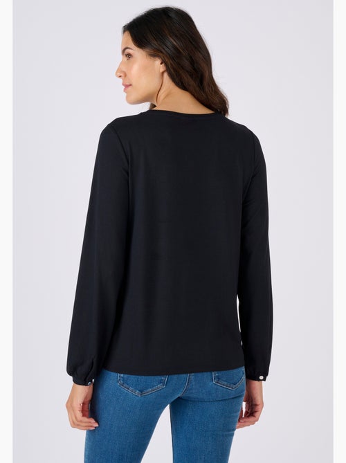 T-shirt maille chaude col fantaisie - Damart - Kiabi