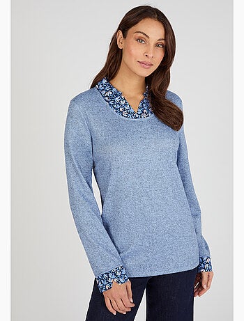 T-shirt maille chaude effet 2 en 1 - Damart