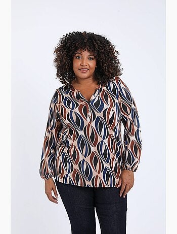 T-shirt maille chaude imprimé graphique