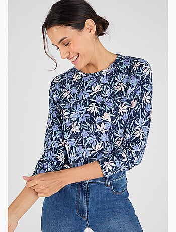 T-shirt maille chaude imprimé végétal - Damart