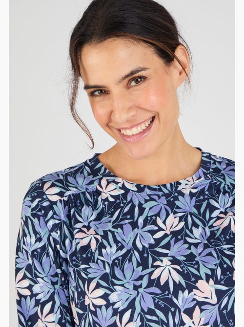 T-shirt maille chaude imprimé végétal - Damart - Kiabi