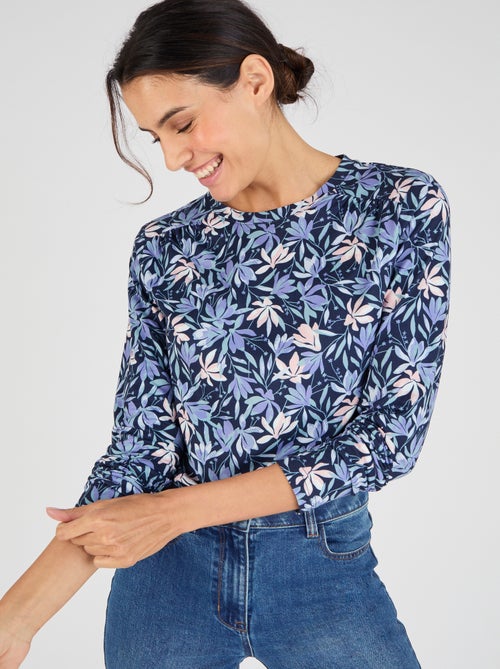 T-shirt maille chaude imprimé végétal - Damart - Kiabi