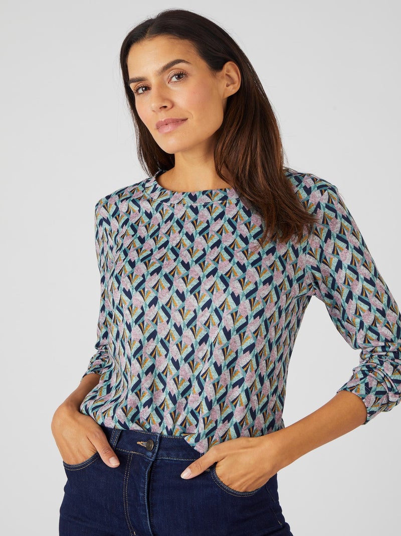 T-shirt maille chaude Thermolactyl - Damart Parme - Kiabi
