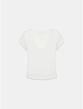 T-shirt maille col v manches courtes dilvin