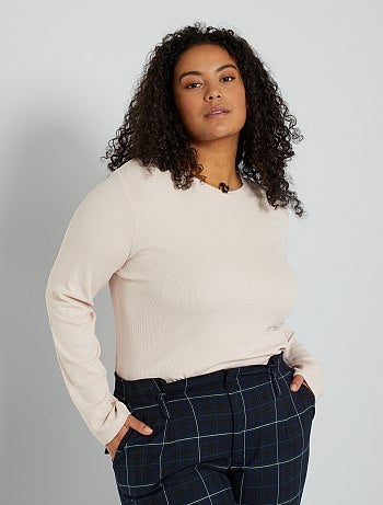 T-shirt maille côtelée