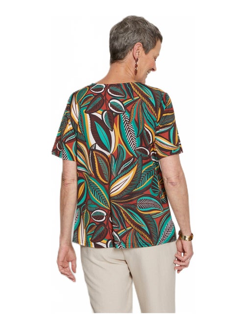 T-shirt maille crêpe extensible bijou - Kiabi