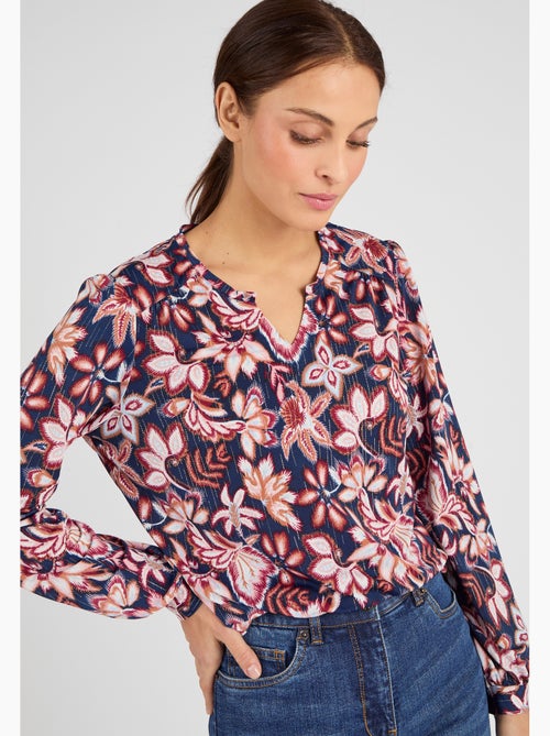 T-shirt maille crêpe stretch fil brillant - Damart - Kiabi