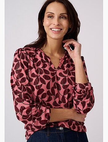 T-shirt maille crêpe stretch fil brillant - damart