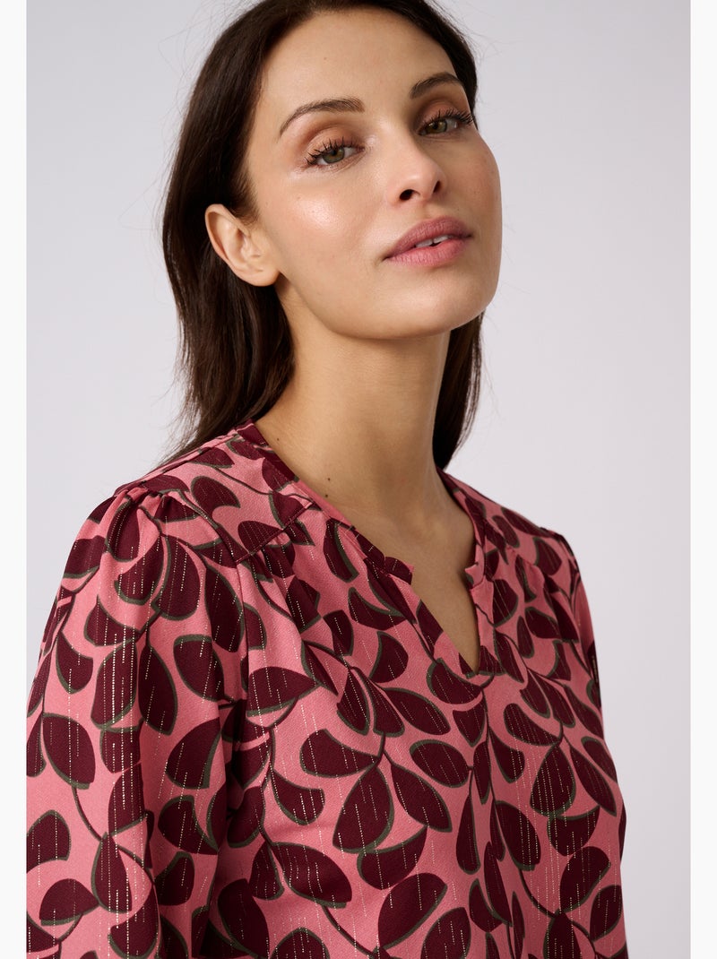 T-shirt maille crêpe stretch fil brillant - damart Corail - Kiabi