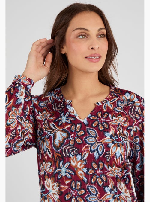 T-shirt maille crêpe stretch fil brillant - Damart - Kiabi