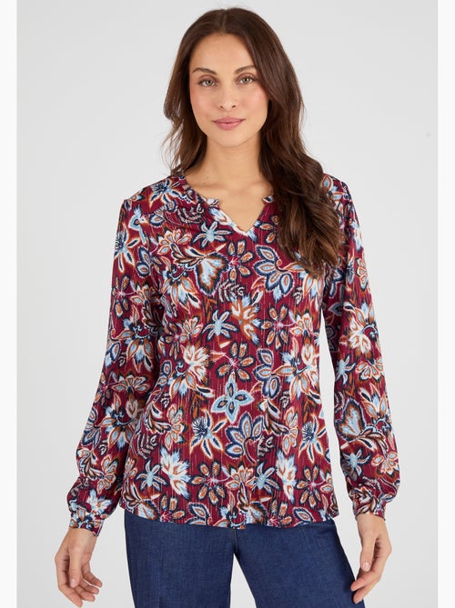 T-shirt maille crêpe stretch fil brillant - Damart - Kiabi