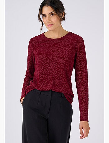 T-shirt maille dévorée - Damart