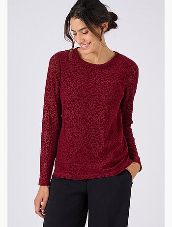 T-shirt maille dévorée - Damart