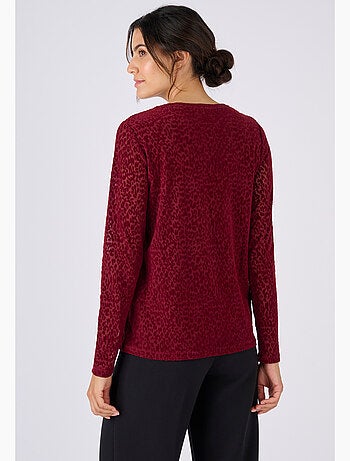 T-shirt maille dévorée - Damart