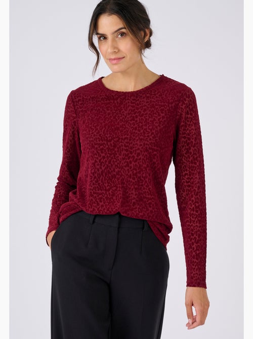 T-shirt maille dévorée - Damart - Kiabi