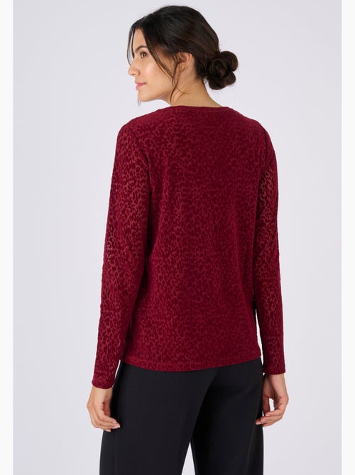 T-shirt maille dévorée - Damart - Kiabi