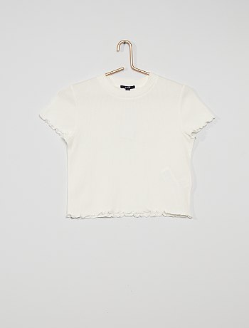 T-shirt maille en nid d'abeille