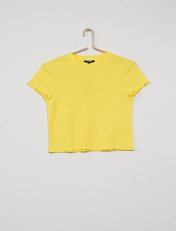 T-shirt maille en nid d'abeille