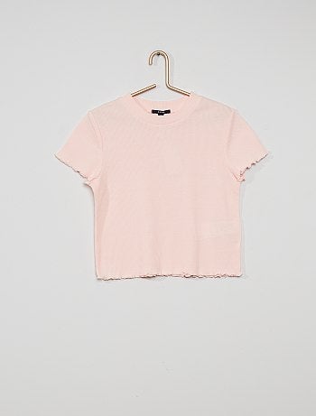 T-shirt maille en nid d'abeille