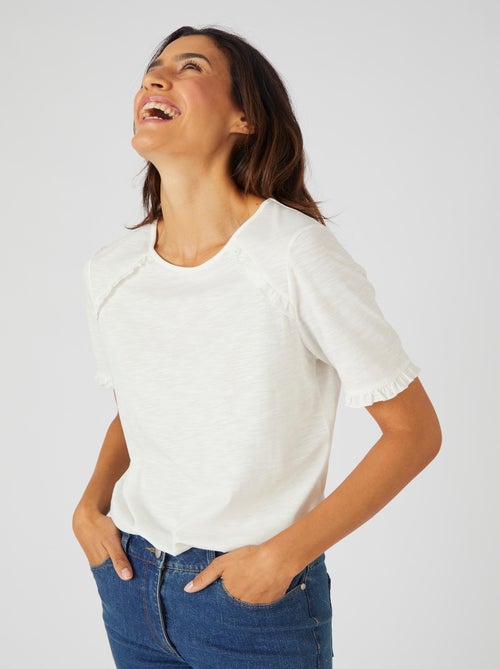 T-shirt maille flammée - Damart - Kiabi