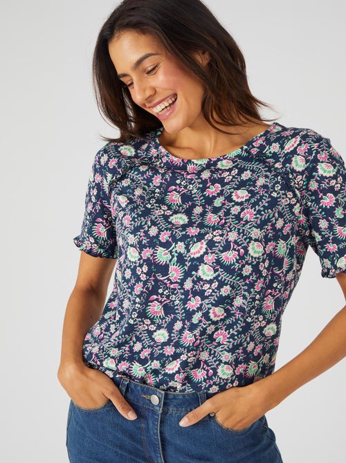 T-shirt maille flammée - Damart - Kiabi