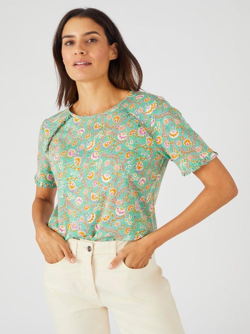 T-shirt maille flammée - Damart - Kiabi