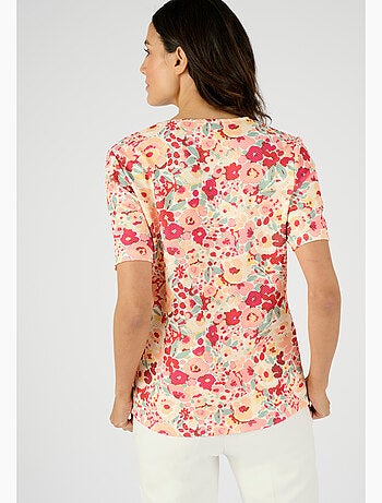 T-shirt maille interlock reliéfée - Damart