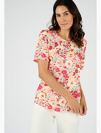 T-shirt maille interlock reliéfée - Damart