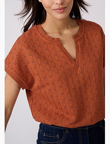 T-shirt maille jacquard fantaisie - Damart